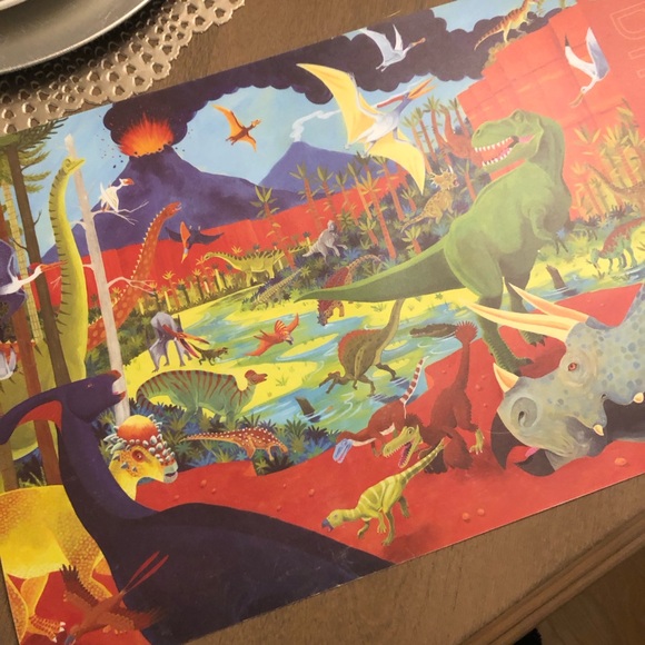 Dinosaurs Learning School Educational Eating Meal Food Dining Mat - Picture 2 of 5